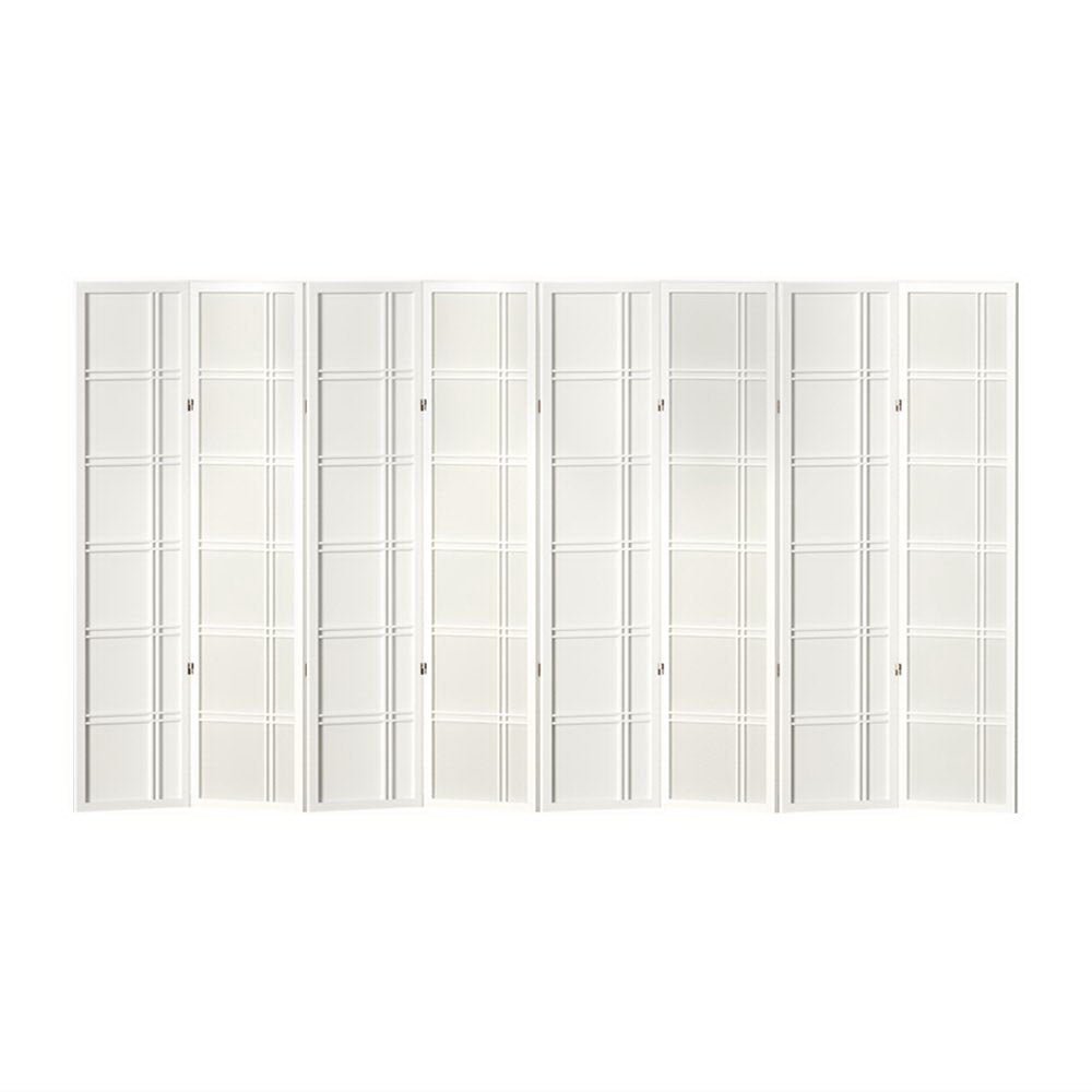 8 Panel Room Divider Screen 353x179cm Nova White - Furniture > Bedroom > Room Dividers - Rivercity House & Home Co. (ABN 18 642 972 209) - Affordable Modern Furniture Australia