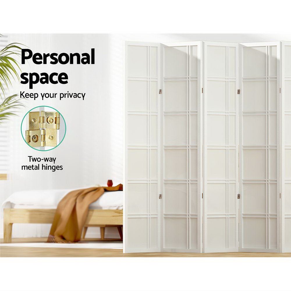 8 Panel Room Divider Screen 353x179cm Nova White - Furniture > Bedroom > Room Dividers - Rivercity House & Home Co. (ABN 18 642 972 209) - Affordable Modern Furniture Australia