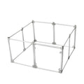 8-Panel Transparent Acrylic Folding Dog Playpen Fence - Grey