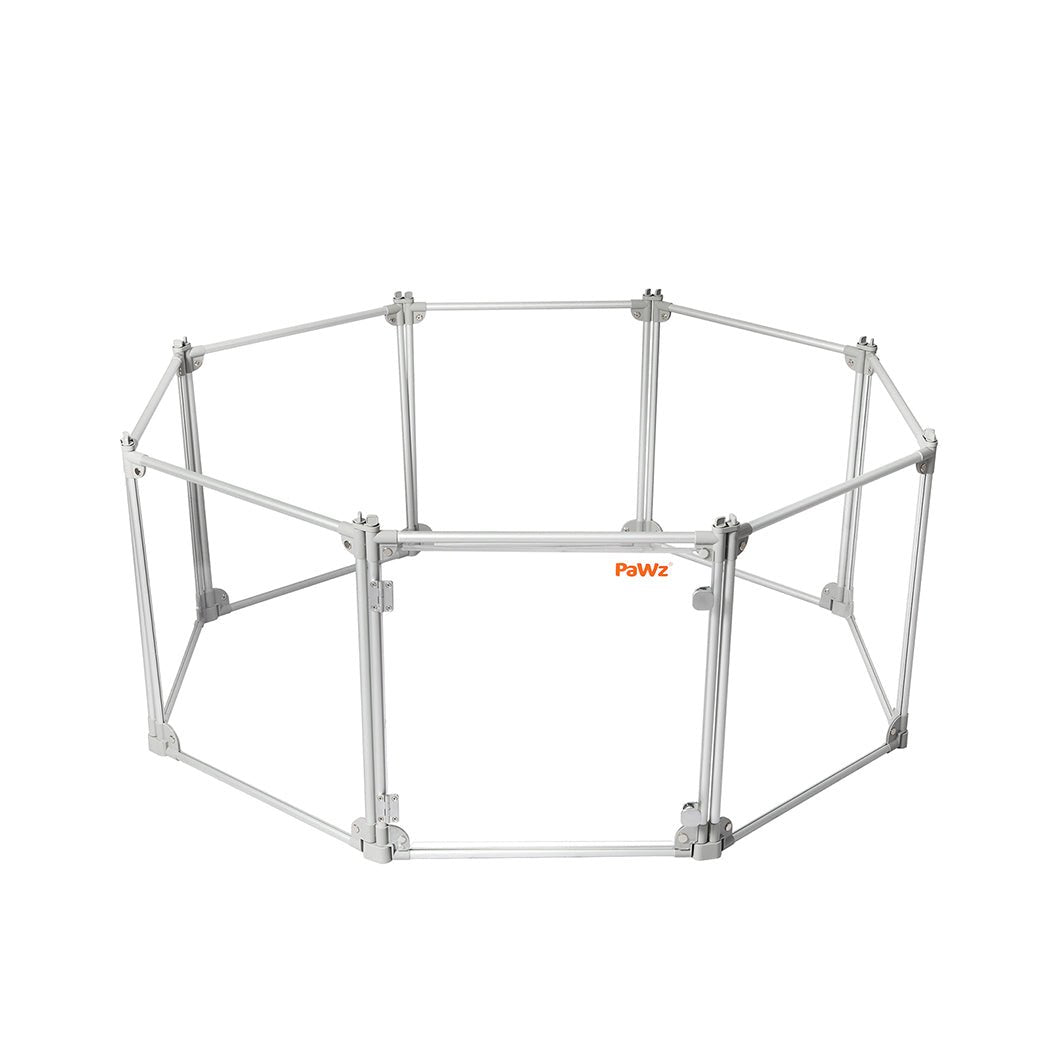 8 - Panel Transparent Acrylic Folding Dog Playpen Fence - Grey - Rivercity House & Home Co. (ABN 18 642 972 209) - Affordable Modern Furniture Australia