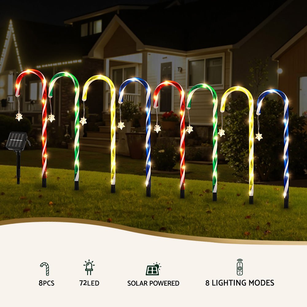 8 PCS Christmas Lights Path Ground Light Garden Decorations 72 LED - Occasions > Christmas > Outdoor Decorations & Lights - Rivercity House & Home Co. (ABN 18 642 972 209) - Affordable Modern Furniture Australia