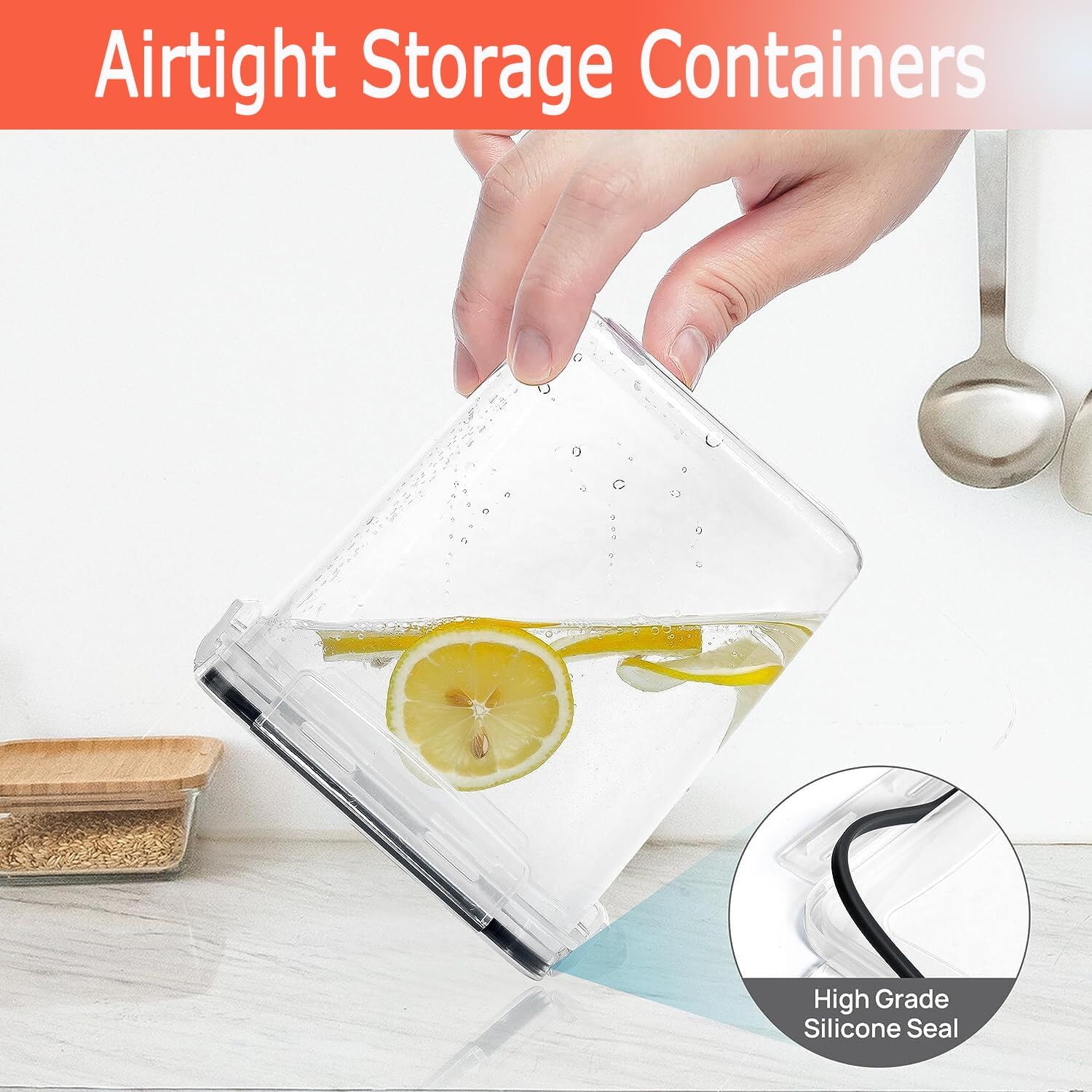 8 Piece Airtight Food Storage Containers Set with Lids & Labels - Clear - Home & Garden > Kitchenware > Food Storage - Rivercity House & Home Co. (ABN 18 642 972 209) - Affordable Modern Furniture Australia
