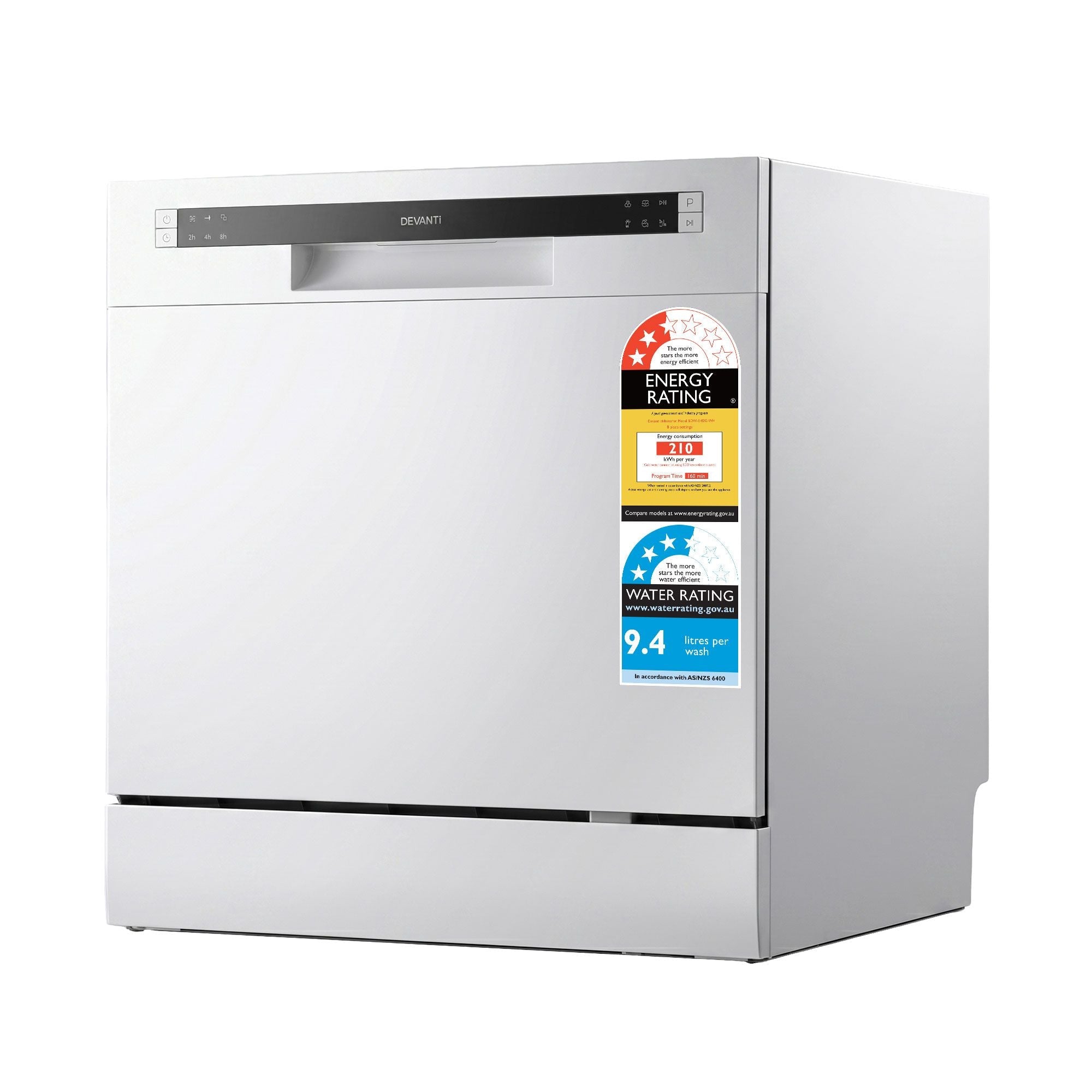 8 Place Settings Benchtop Dishwasher White - Appliances > Kitchen Appliances > Dishwashers - Rivercity House & Home Co. (ABN 18 642 972 209) - Affordable Modern Furniture Australia