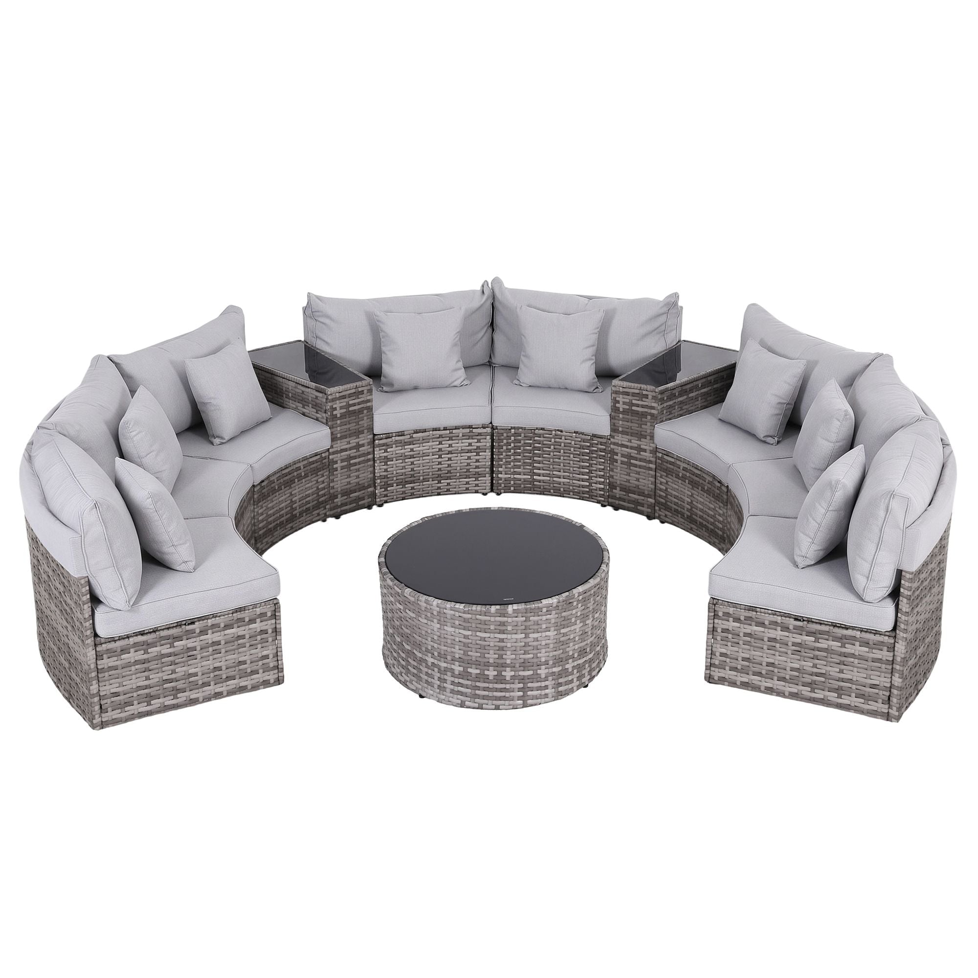 8 Seater Outdoor Sofa Set 11PCS Table Chair Set Garden Rattan Furniture - Furniture > Outdoor > Outdoor Sofas & Lounge Sets - Rivercity House & Home Co. (ABN 18 642 972 209) - Affordable Modern Furniture Australia