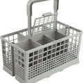 8 Slot Universal Dishwasher Cutlery Basket with Handle, Lid 240x135x122mm - White