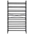 8-Tier Stackable Shoe Rack Set of 2, Vertical Tower, Black Matte - Grey