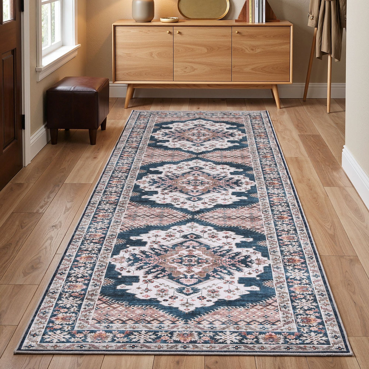 80 x 300 cm Ultra-Thin Washable Runner Area Rug Bohemian Medallion Carpet - Home & Garden > Rugs > Round Rugs - Rivercity House & Home Co. (ABN 18 642 972 209) - Affordable Modern Furniture Australia