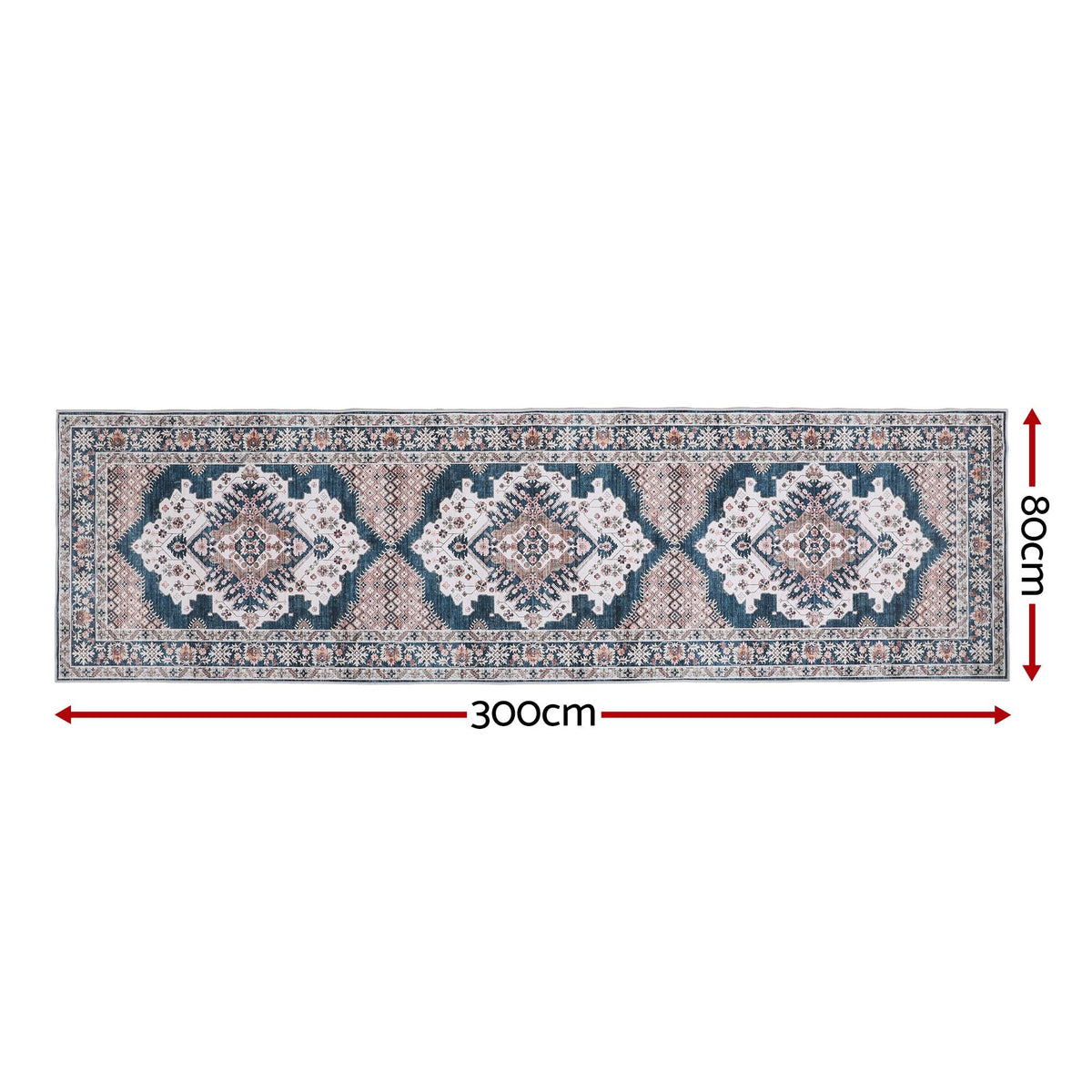 80 x 300 cm Ultra-Thin Washable Runner Area Rug Bohemian Medallion Carpet - Home & Garden > Rugs > Round Rugs - Rivercity House & Home Co. (ABN 18 642 972 209) - Affordable Modern Furniture Australia