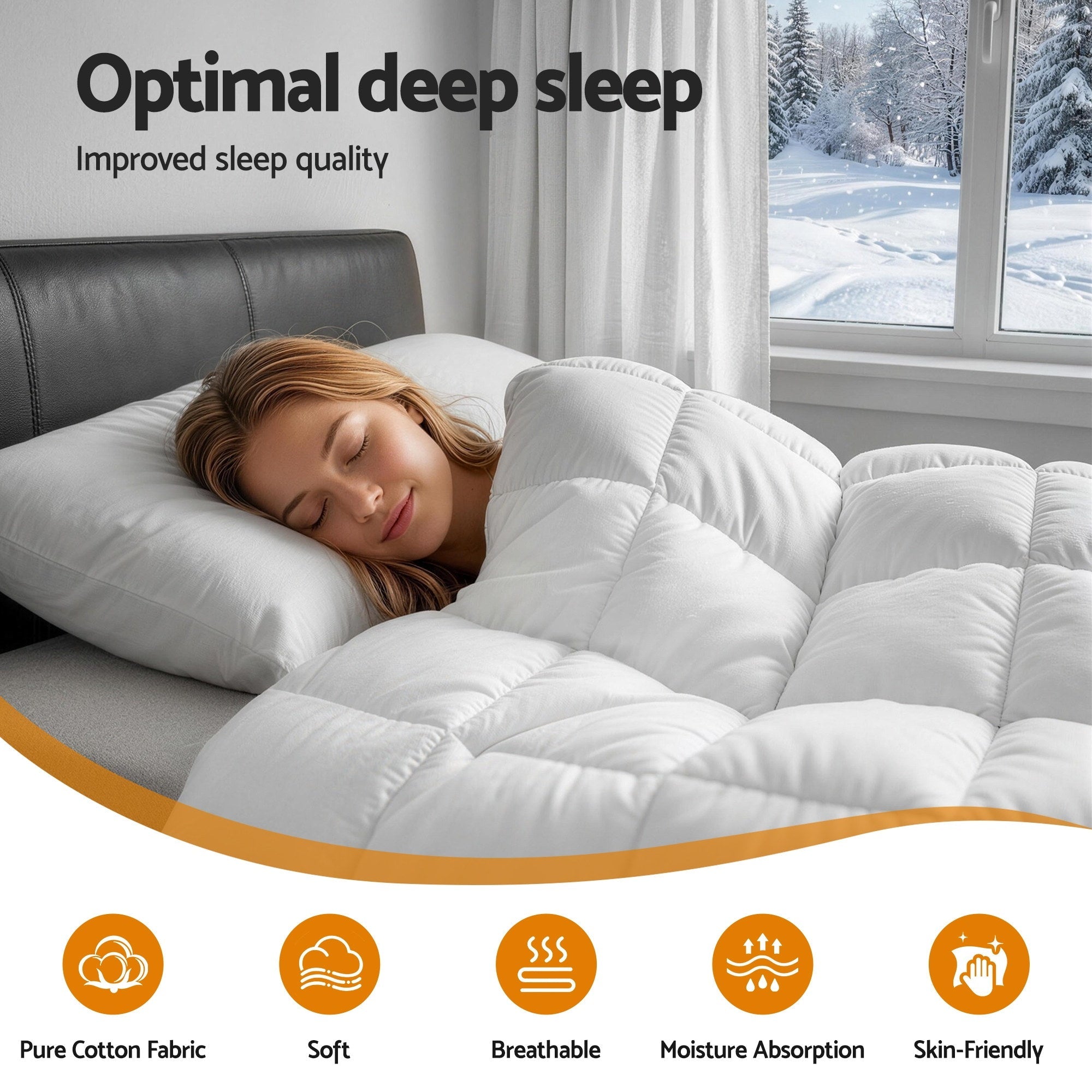 800GSM Extra Thick Queen Wool Quilt with Baffle Box Construction - White - Home & Garden > Bedding > Quilts & Duvets - Rivercity House & Home Co. (ABN 18 642 972 209) - Affordable Modern Furniture Australia