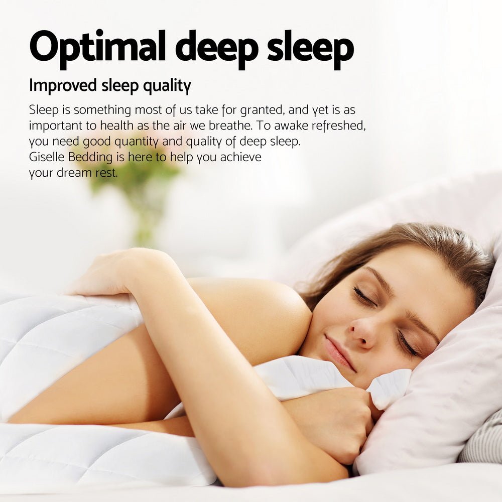 800GSM Goose Down Feather Quilt Single - White - Home & Garden > Bedding > Quilts & Duvets - Rivercity House & Home Co. (ABN 18 642 972 209) - Affordable Modern Furniture Australia