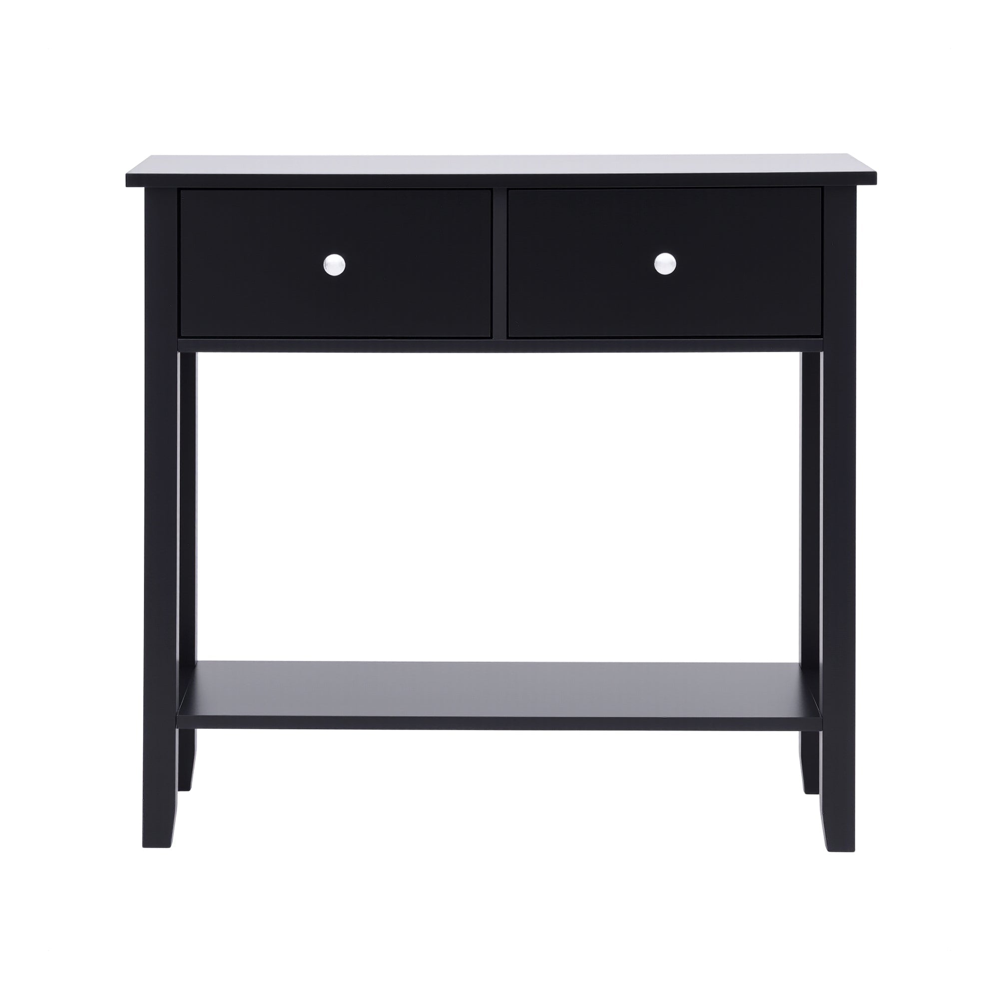 80CM Console Table with 2 Drawers for Hallway Entryway Sofa - Black - Furniture > Living Room > Side Tables - Rivercity House & Home Co. (ABN 18 642 972 209) - Affordable Modern Furniture Australia