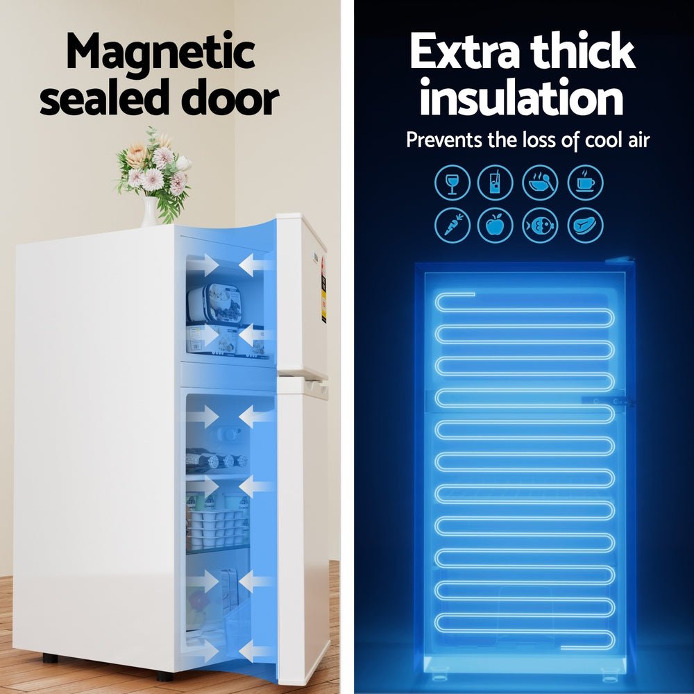 80L Bar Fridge Mini Freezer Refrigerator White - Appliances > Fridges & Freezers > Fridges - Rivercity House & Home Co. (ABN 18 642 972 209) - Affordable Modern Furniture Australia