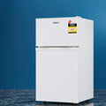 80L Mini Bar Fridge with Freezer and Twin Temperature Zones - White