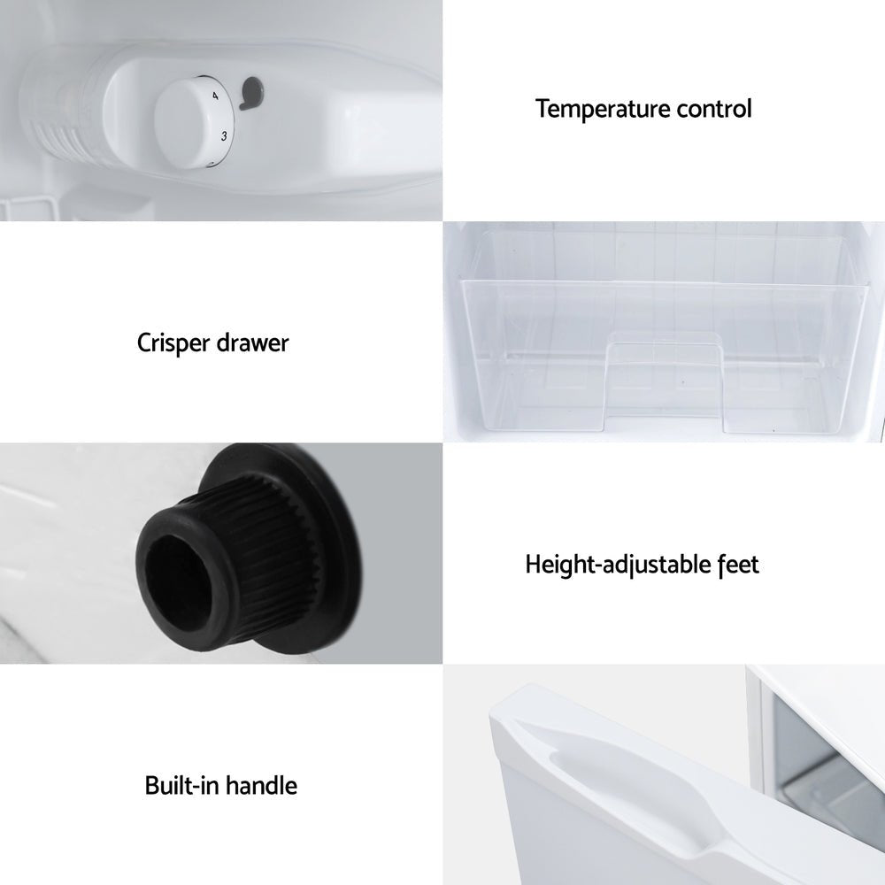 80L Bar Fridge Mini Freezer Refrigerator White - Appliances > Fridges & Freezers > Fridges - Rivercity House & Home Co. (ABN 18 642 972 209) - Affordable Modern Furniture Australia