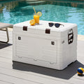 80L Foldable Outdoor Storage Box Collapsible Camping Organiser - Beige
