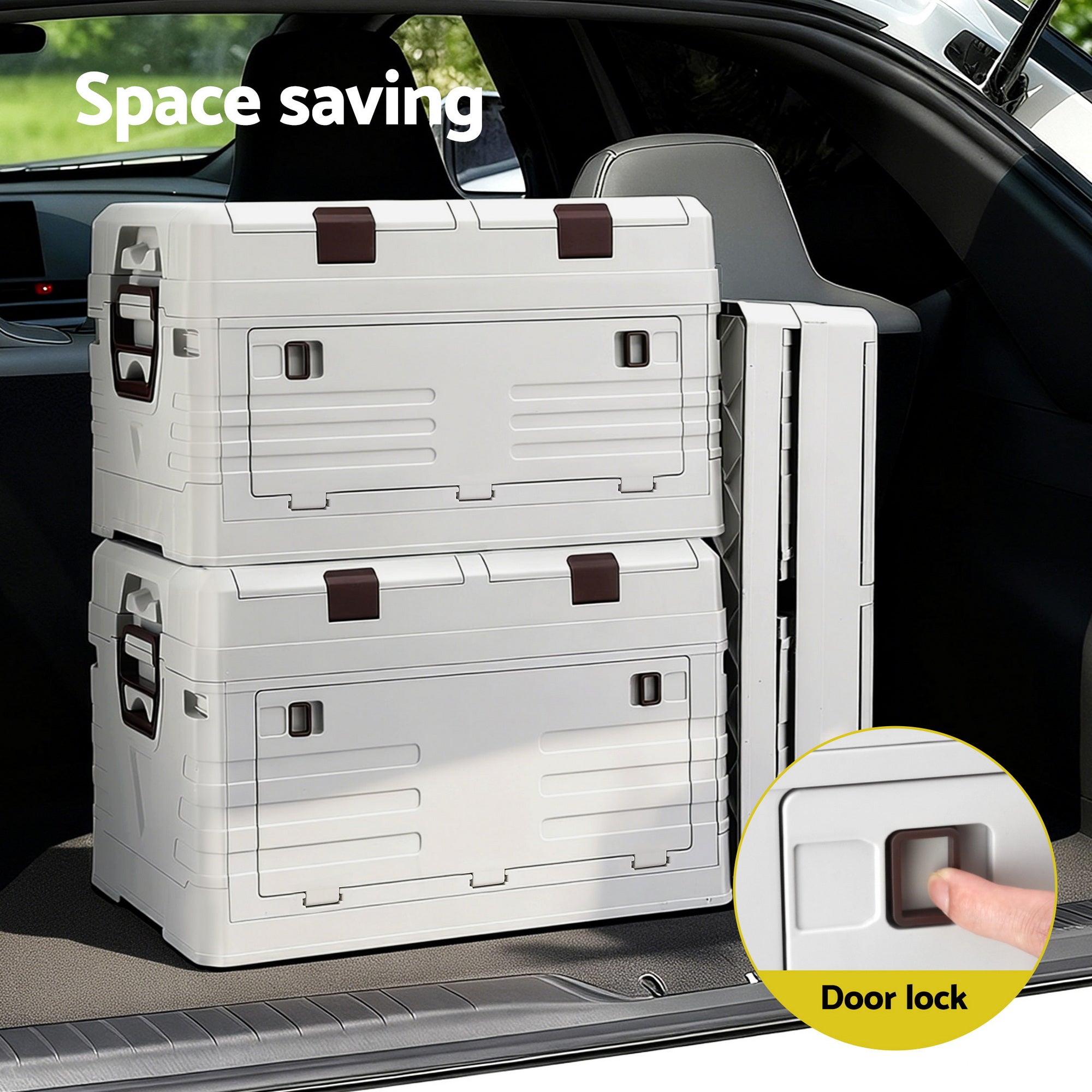 80L Outdoor Storage Box Foldable Camping Collapsible Bins Organizer - Furniture > Outdoor > Outdoor Storage Boxes - Rivercity House & Home Co. (ABN 18 642 972 209) - Affordable Modern Furniture Australia