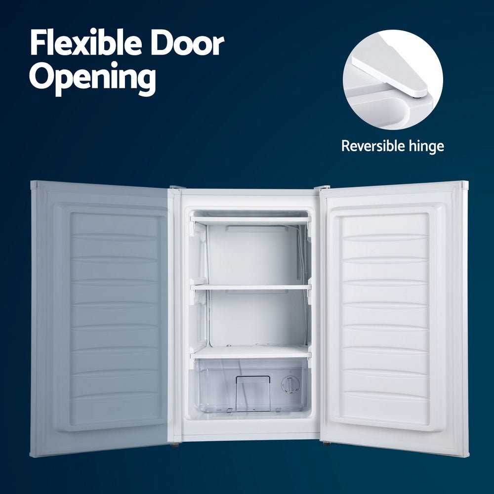 81L Upright Freezer Fridge White - Appliances > Fridges & Freezers > Freezers - Rivercity House & Home Co. (ABN 18 642 972 209) - Affordable Modern Furniture Australia
