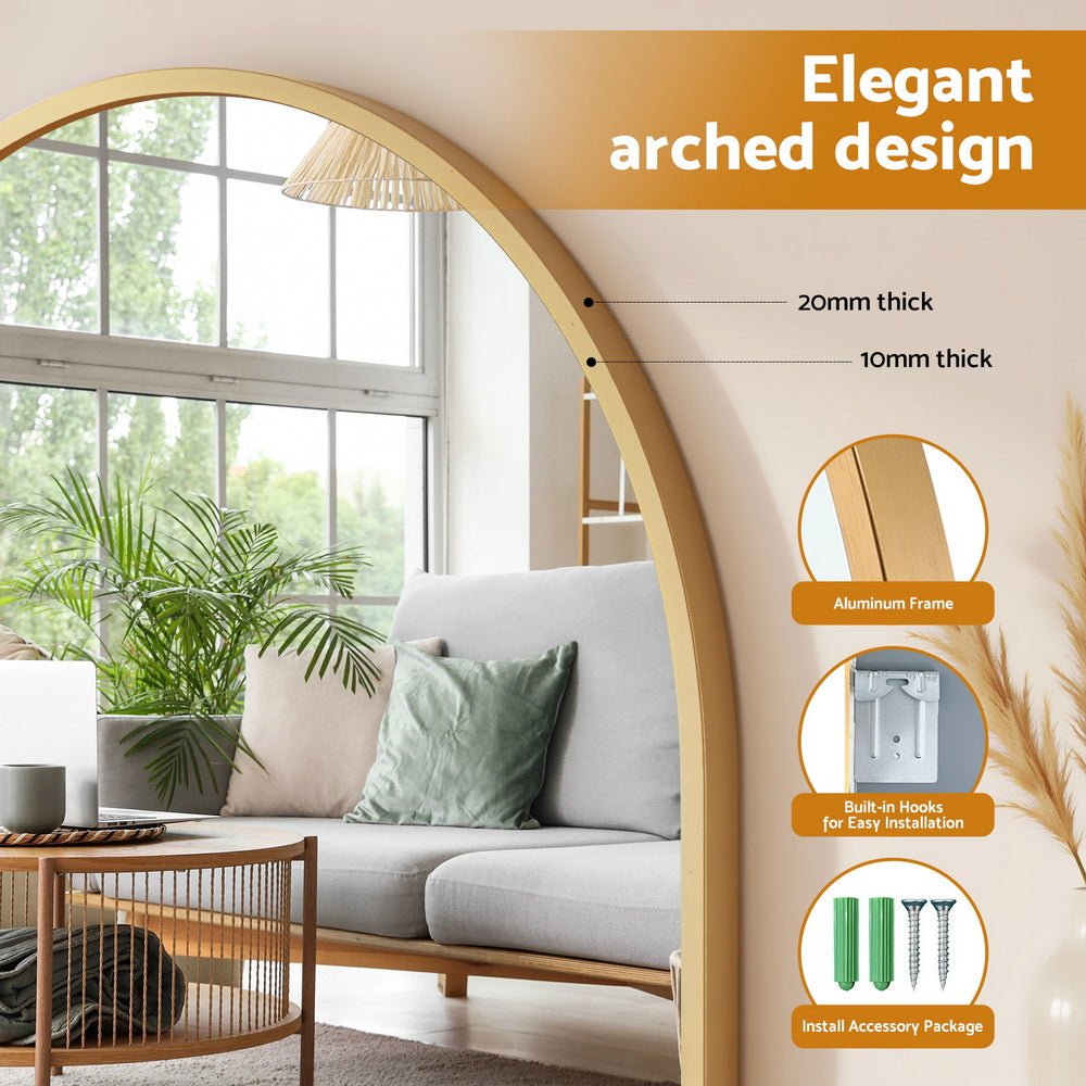 86x50cm Arched Wall Mirror Vanity Makeup Home Decor - Home & Garden > Decor > Mirrors - Rivercity House & Home Co. (ABN 18 642 972 209) - Affordable Modern Furniture Australia