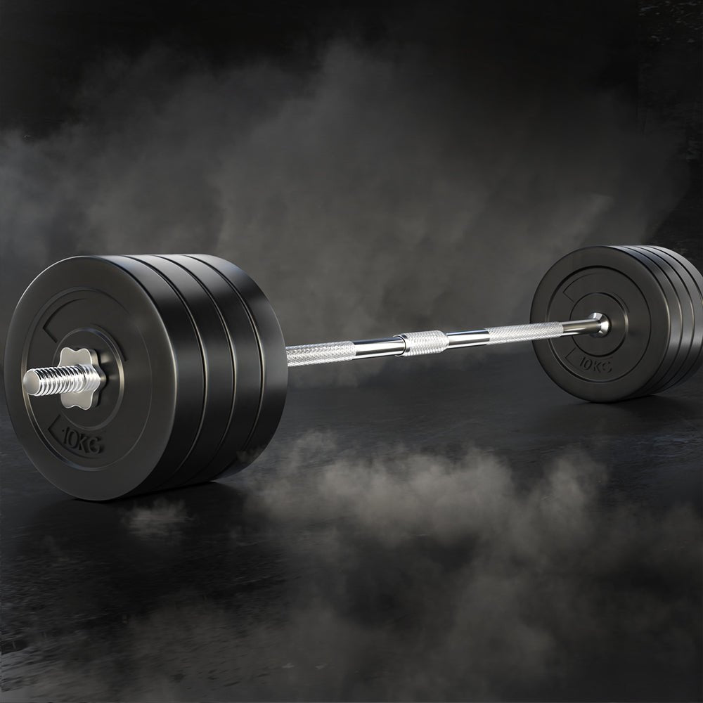 88kg Barbell Set with 168cm Bar and Weight Plates - Black - Sports & Fitness > Exercise, Gym & Fitness > Exercise Benches - Rivercity House & Home Co. (ABN 18 642 972 209) - Affordable Modern Furniture Australia