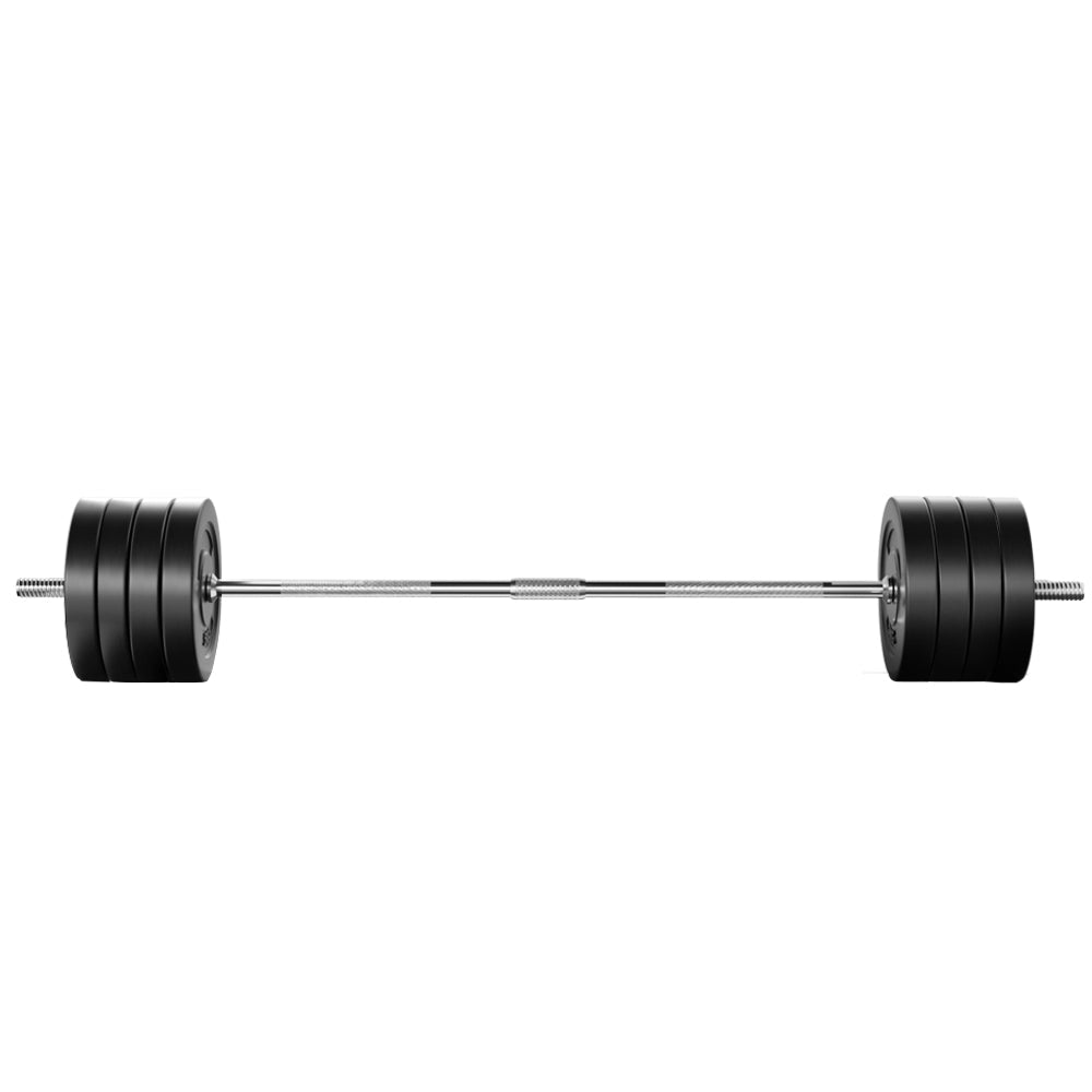 88kg Barbell Set with 168cm Bar and Weight Plates - Black - Sports & Fitness > Exercise, Gym & Fitness > Exercise Benches - Rivercity House & Home Co. (ABN 18 642 972 209) - Affordable Modern Furniture Australia