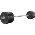 88kg Barbell Set with 168cm Bar and Weight Plates - Black