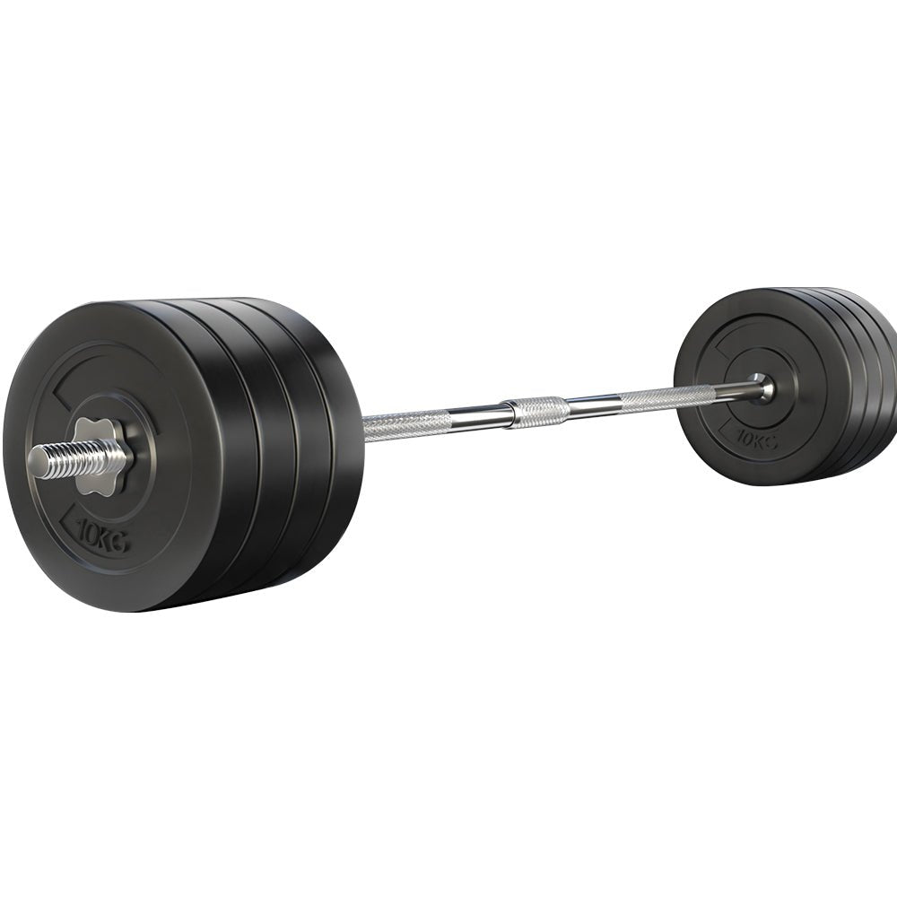 88kg Barbell Set with 168cm Bar and Weight Plates - Black - Sports & Fitness > Exercise, Gym & Fitness > Exercise Benches - Rivercity House & Home Co. (ABN 18 642 972 209) - Affordable Modern Furniture Australia