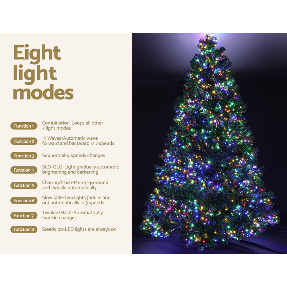 8FT / 2.4M Christmas Tree - 1436 Tips - Pre-lit 3190 Multi-Colour LED Lights - 8 Light Modes - Green - Occasions - Rivercity House & Home Co. (ABN 18 642 972 209) - Affordable Modern Furniture Australia