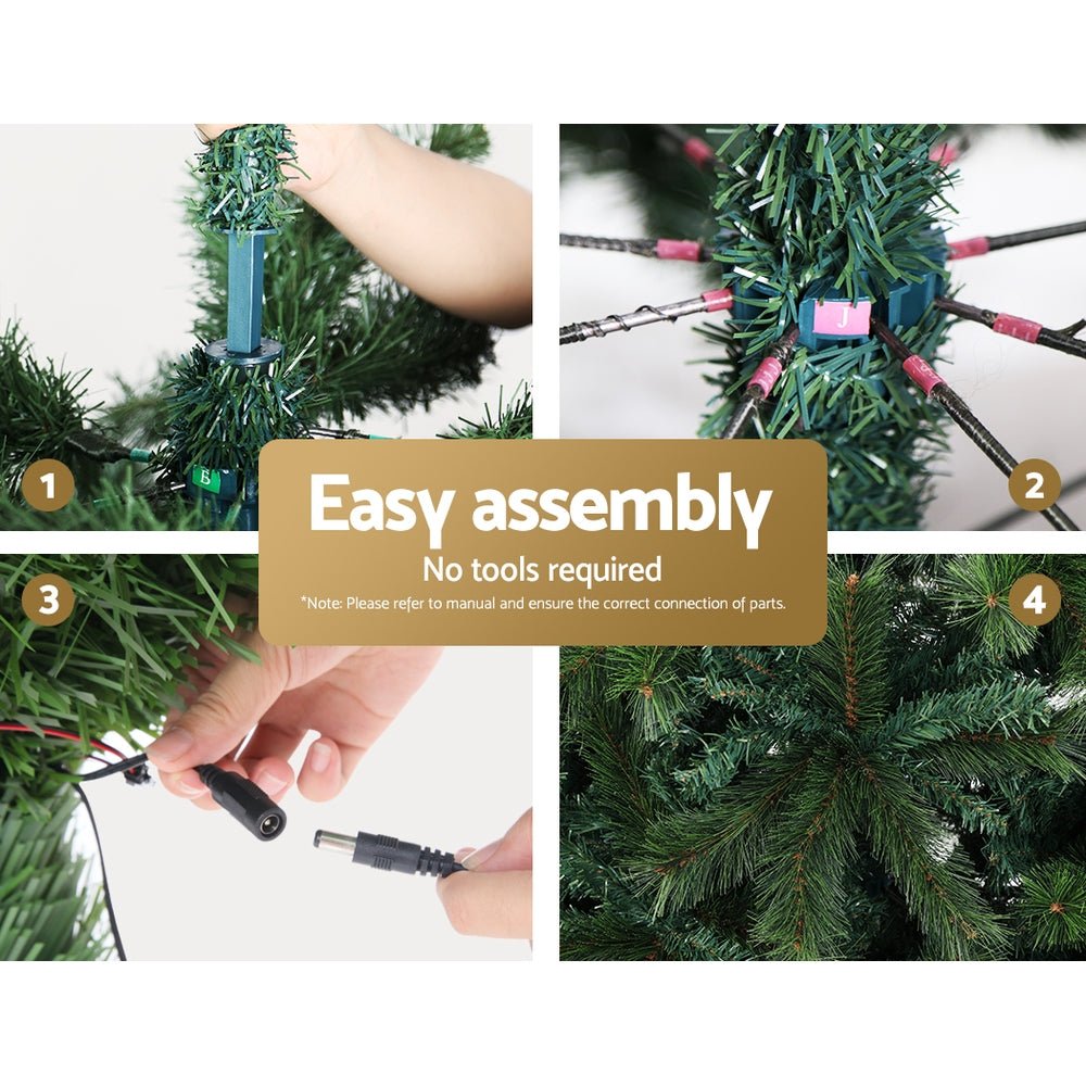 8FT / 2.4M Christmas Tree - 1436 Tips - Pre-lit 3190 Multi-Colour LED Lights - 8 Light Modes - Green - Occasions - Rivercity House & Home Co. (ABN 18 642 972 209) - Affordable Modern Furniture Australia