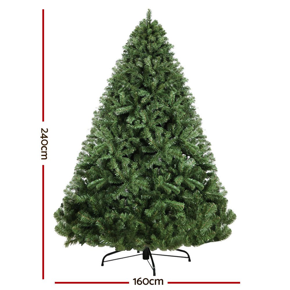 8FT / 2.4M Christmas Tree - 1500 Tips - Traditional Full Design - Green - Occasions - Rivercity House & Home Co. (ABN 18 642 972 209) - Affordable Modern Furniture Australia