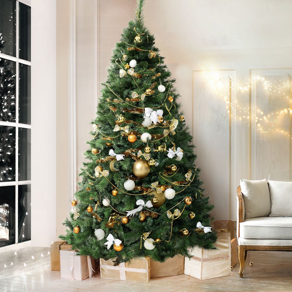 8FT / 2.4M Pine Needle Christmas Tree - 2100 Tips - Classic Full Design - Green - Rivercity House & Home Co. (ABN 18 642 972 209) - Affordable Modern Furniture Australia
