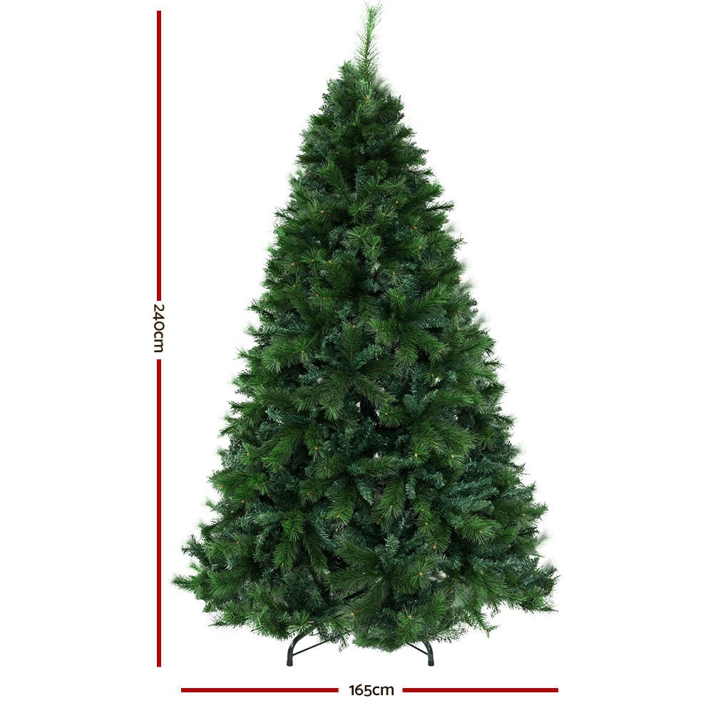 8FT / 2.4M Pine Needle Christmas Tree - 2100 Tips - Classic Full Design - Green - Rivercity House & Home Co. (ABN 18 642 972 209) - Affordable Modern Furniture Australia