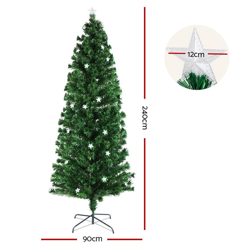 8FT Christmas Tree | Tips: 320 | Fibre Optic Stars | LED Top Star - Occasions - Rivercity House & Home Co. (ABN 18 642 972 209) - Affordable Modern Furniture Australia