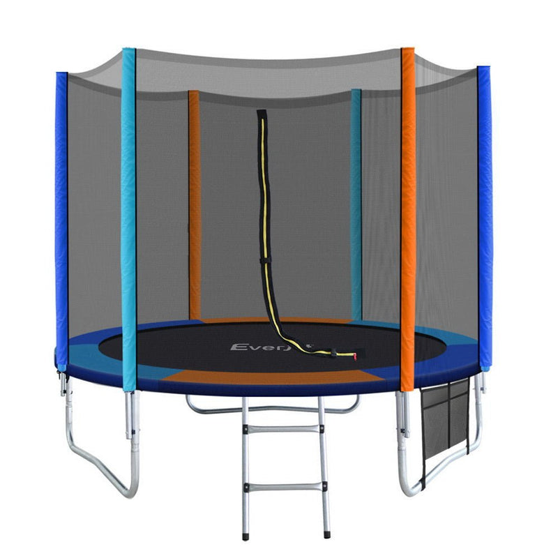 8FT Trampoline With Safety Net Enclosure (Multi - coloured) - Rivercity House & Home Co. (ABN 18 642 972 209) - Affordable Modern Furniture Australia