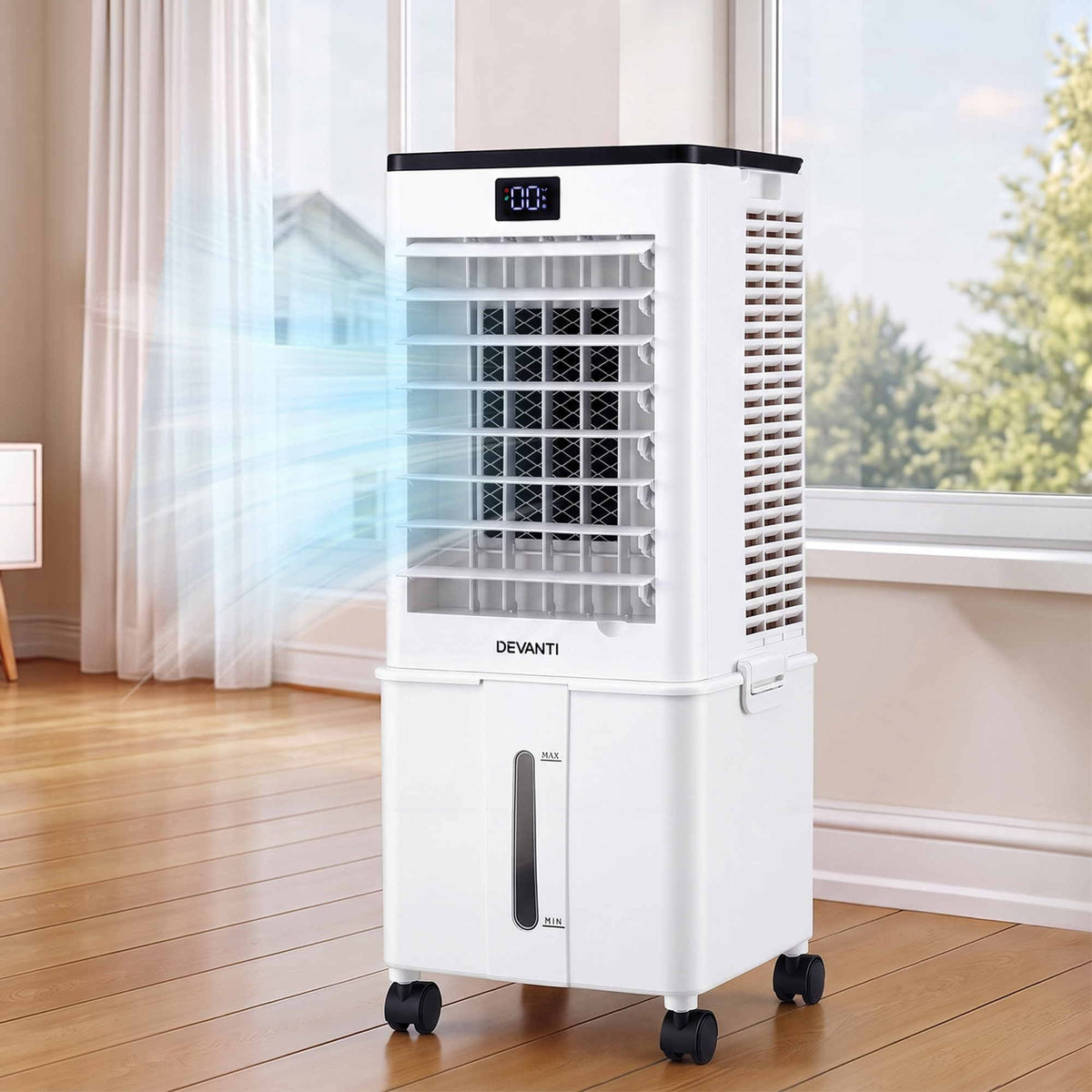 8L 3-in-1 Evaporative Air Cooler with Remote Control and 4 Ice Packs - White - Appliances > Air Conditioners > Evaporative Coolers - Rivercity House & Home Co. (ABN 18 642 972 209) - Affordable Modern Furniture Australia