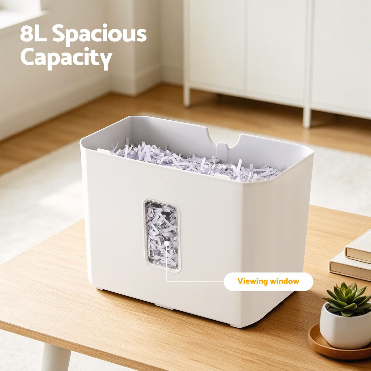 8L Tabletop Paper Shredder 4 Sheet P4 Cross Cut - White - Commercial > Commercial Others > Office Supplies - Rivercity House & Home Co. (ABN 18 642 972 209) - Affordable Modern Furniture Australia