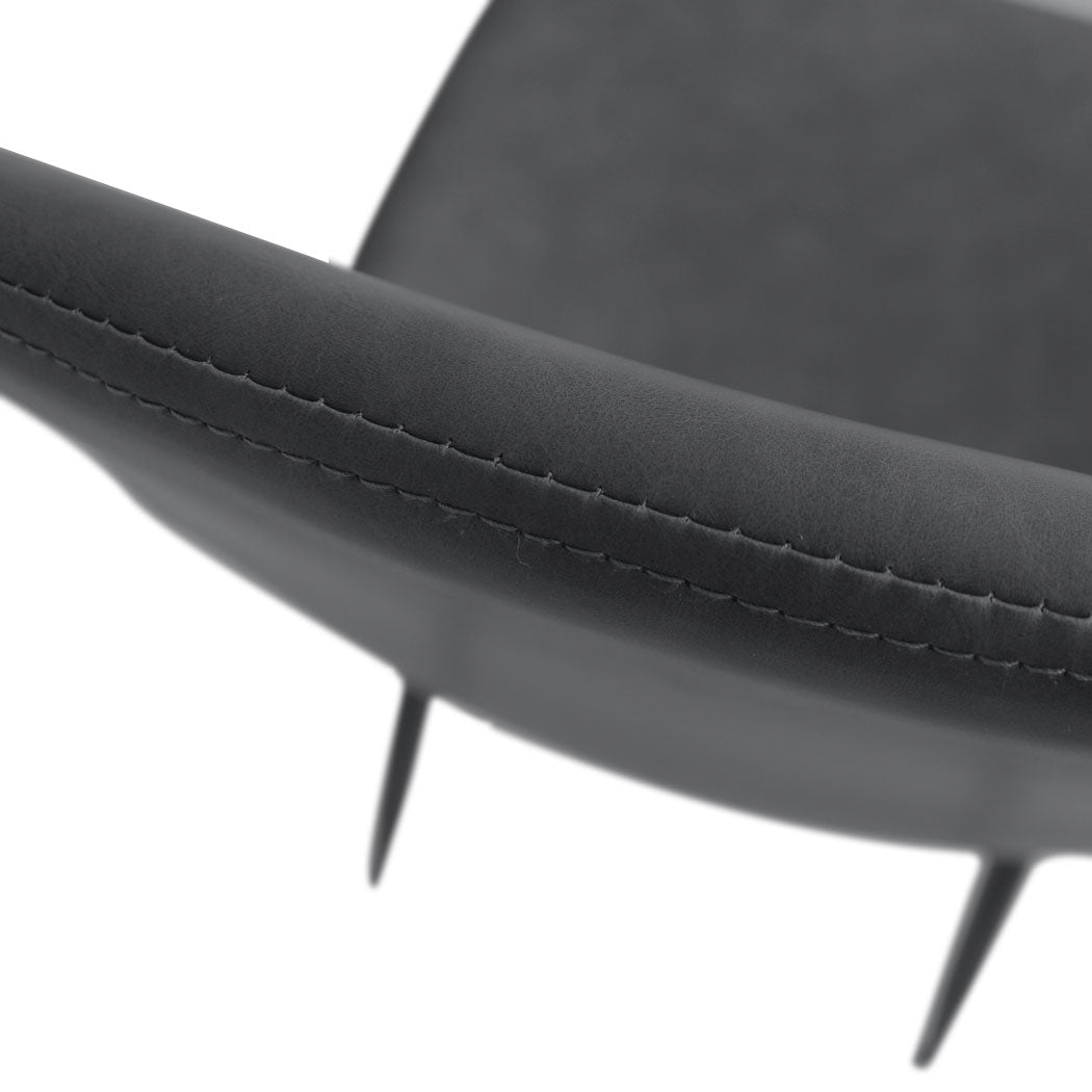 8x Eames Dining Chairs with Steel Frame and Foam Cushioning - Grey - Rivercity House & Home Co. (ABN 18 642 972 209) - Affordable Modern Furniture Australia