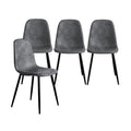 Set of 8 Eames Dining Chairs with Steel Frame and Foam Cushioning - Grey