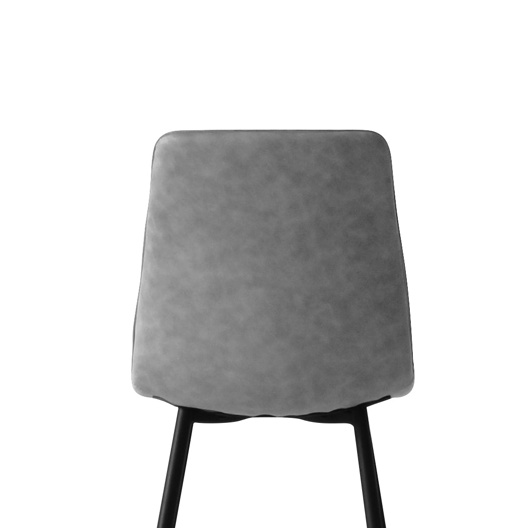 8x Grey Dining Chairs Kitchen Chairs - Grey - Rivercity House & Home Co. (ABN 18 642 972 209) - Affordable Modern Furniture Australia