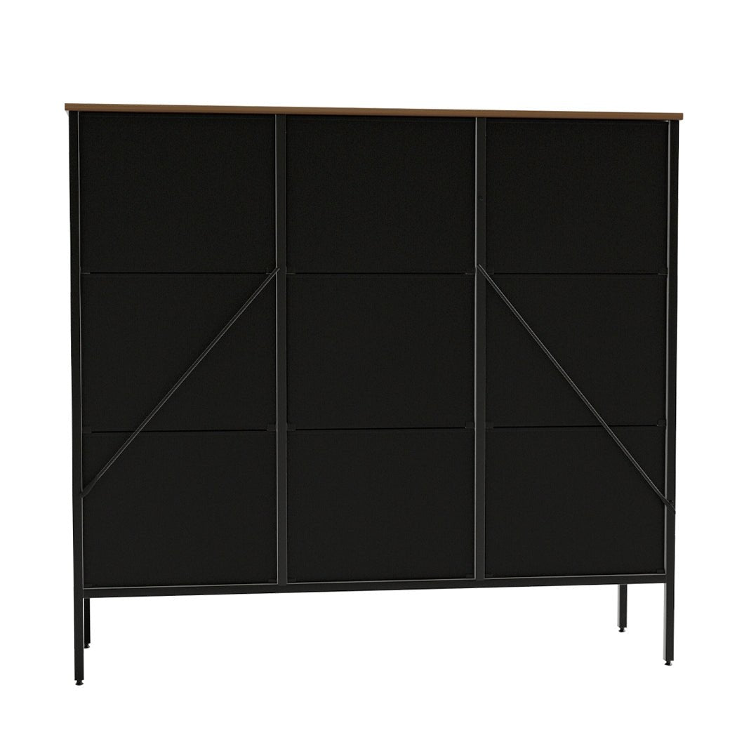 9 - Drawer Chest of Drawers Storage Cabinet - Brown - Rivercity House & Home Co. (ABN 18 642 972 209) - Affordable Modern Furniture Australia