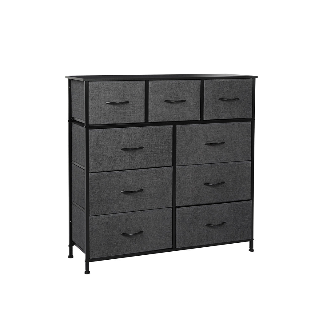 9 - Drawer Chest of Drawers Storage Cabinet - Grey - Rivercity House & Home Co. (ABN 18 642 972 209) - Affordable Modern Furniture Australia