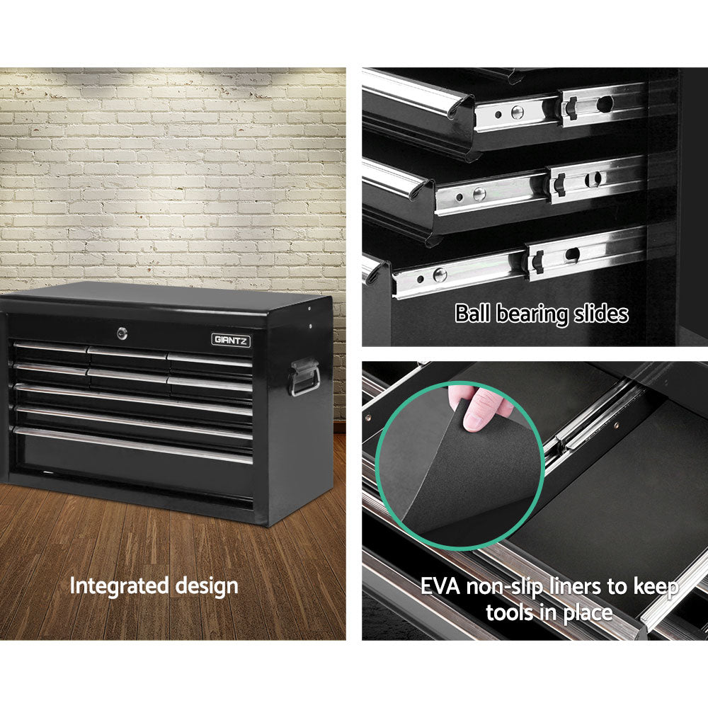 9 Drawer Tool Box Cabinet Chest Toolbox Storage Garage Organiser Black - Tools > Tools Storage > Tool Cabinets - Rivercity House & Home Co. (ABN 18 642 972 209) - Affordable Modern Furniture Australia