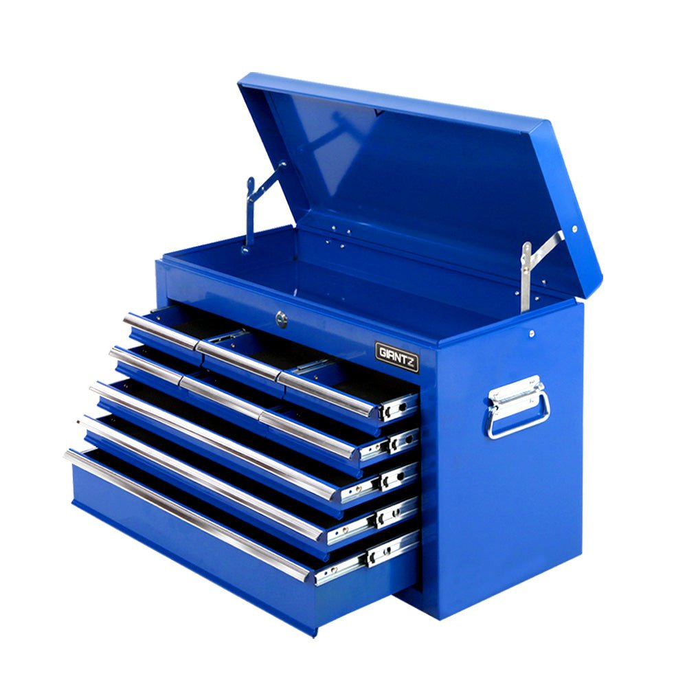 9 Drawer Tool Box Cabinet Chest Toolbox Storage Garage Organiser Blue - Tools > Tools Storage > Tool Cabinets - Rivercity House & Home Co. (ABN 18 642 972 209) - Affordable Modern Furniture Australia