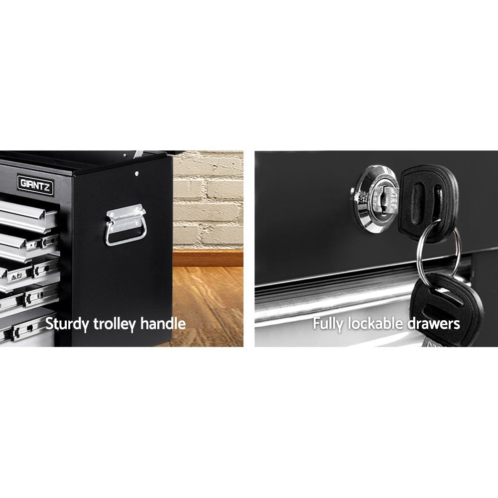 9 Drawer Tool Box Cabinet Chest Toolbox Storage Garage Organiser Grey - Tools > Tools Storage > Tool Cabinets - Rivercity House & Home Co. (ABN 18 642 972 209) - Affordable Modern Furniture Australia