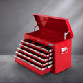 9 Drawer Steel Tool Chest Cabinet with Lock - Red