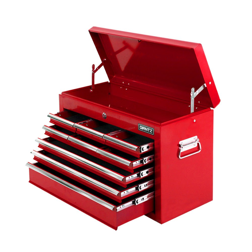9 Drawer Tool Box Cabinet Chest Toolbox Storage Garage Organiser Red - Tools > Tools Storage > Tool Cabinets - Rivercity House & Home Co. (ABN 18 642 972 209) - Affordable Modern Furniture Australia