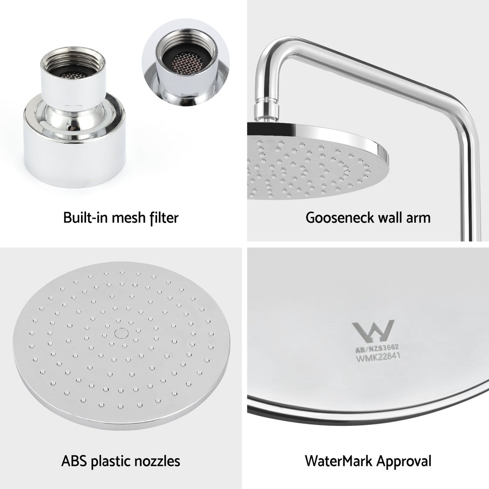 9'' Rain Shower Head Overhead High - pressure Swivel Chrome - Home & Garden > Bathroom Accessories - Rivercity House & Home Co. (ABN 18 642 972 209) - Affordable Modern Furniture Australia