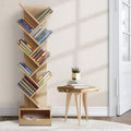 9 Tier Natural Tree Bookcase