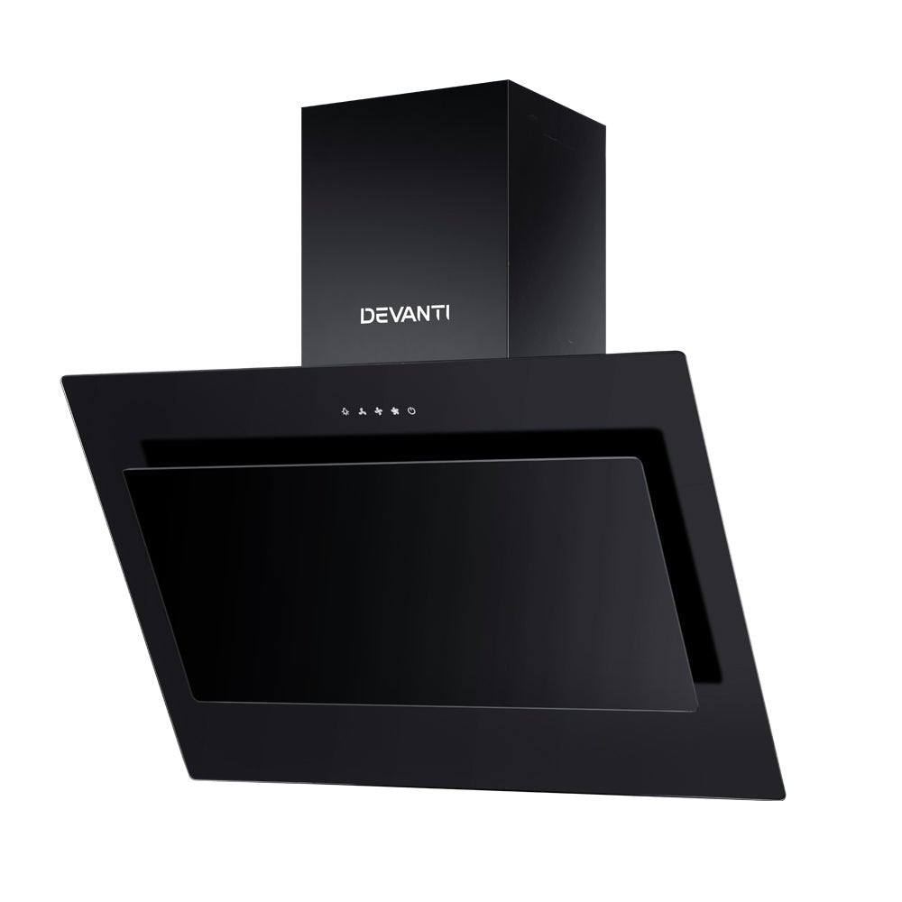 900mm Range Hood 90cm Rangehood Glass Black - Appliances > Kitchen Appliances > Cooking Ranges - Rivercity House & Home Co. (ABN 18 642 972 209) - Affordable Modern Furniture Australia