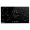 90cm 5 Zone Electric Ceramic Cooktop 8900W with FlexiZone Touch Controls - Black