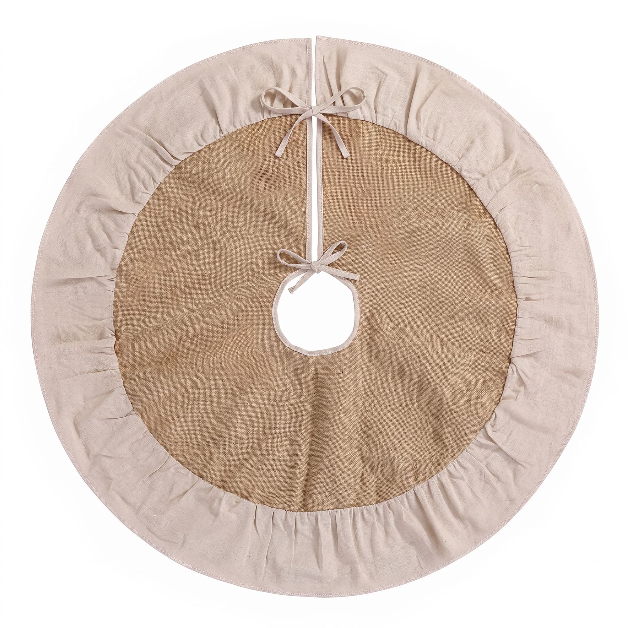 90cm Christmas Tree Skirt Linen Christmas Tree Mat Decor - Occasions > Christmas > Christmas Decorations - Rivercity House & Home Co. (ABN 18 642 972 209) - Affordable Modern Furniture Australia